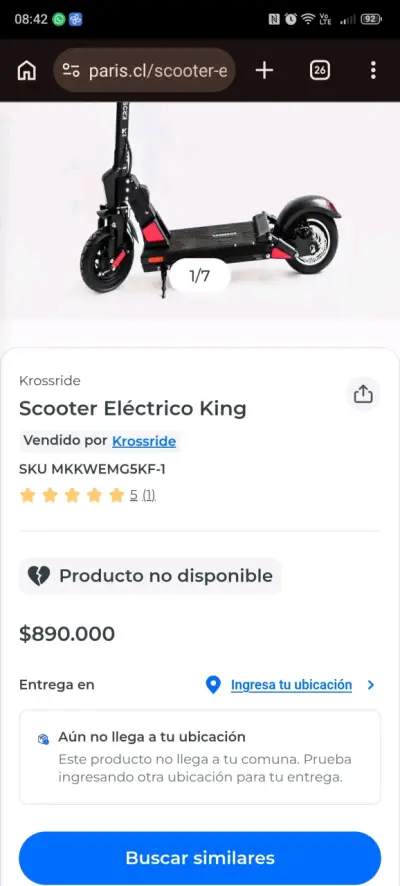 Scooter Eléctrico king Krossride - miniatura 1
