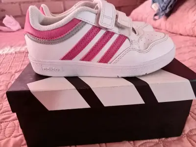 Zapatillas de niña blancas con rosa - miniatura 1
