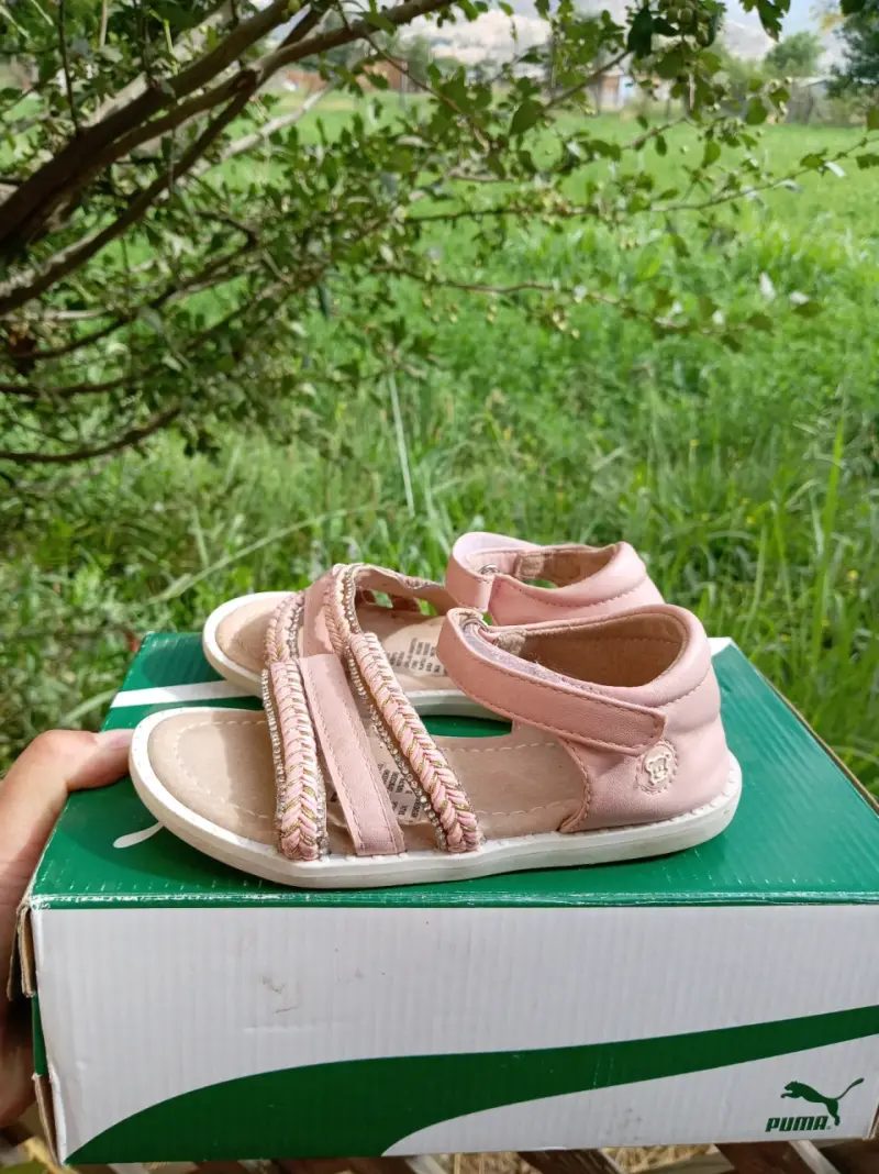Zapatillas de niña blancas con rosa - 4