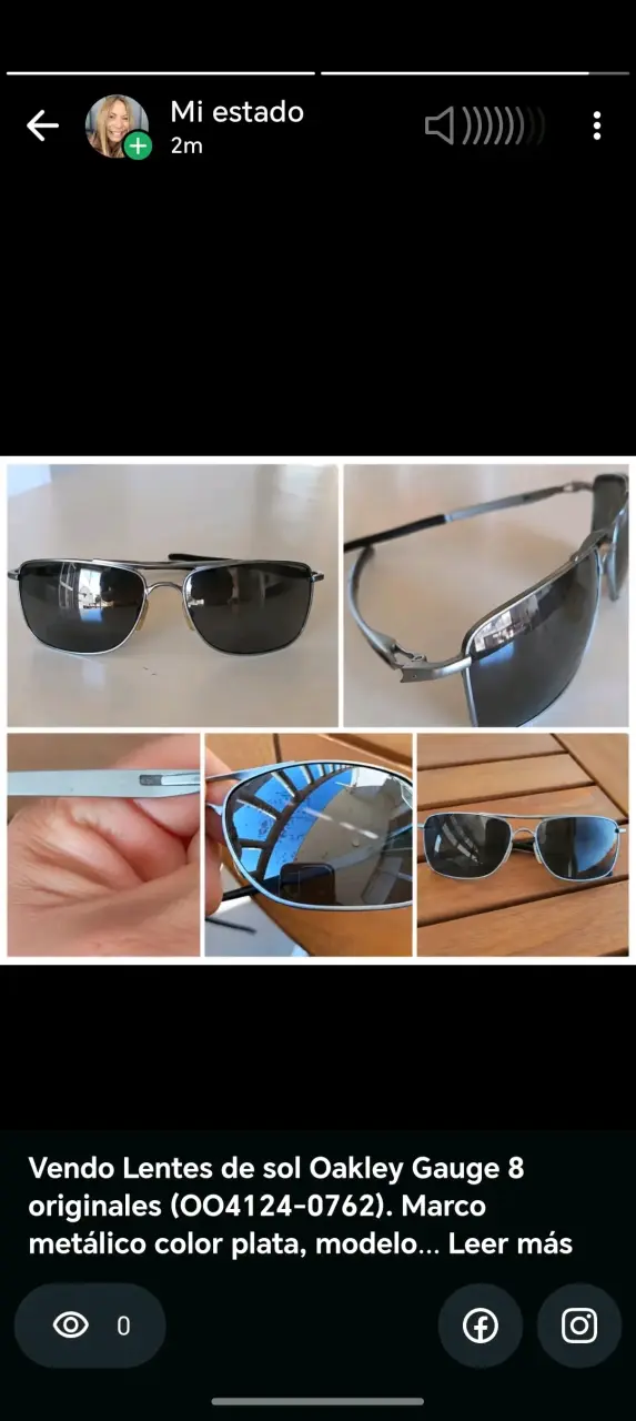 Vendo Lentes de sol metálicos Oakley Gauge 8 - 1