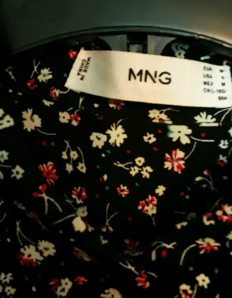 Vestido largo floral negro - 3