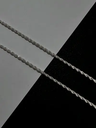 Cadena de plata trenzada - miniatura 1