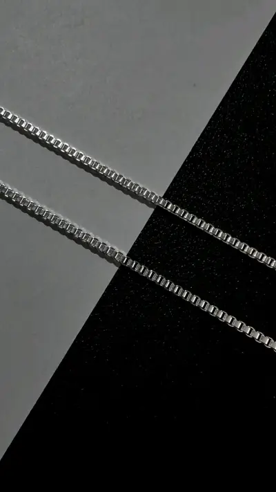 Cadena de plata trenzada - miniatura 4