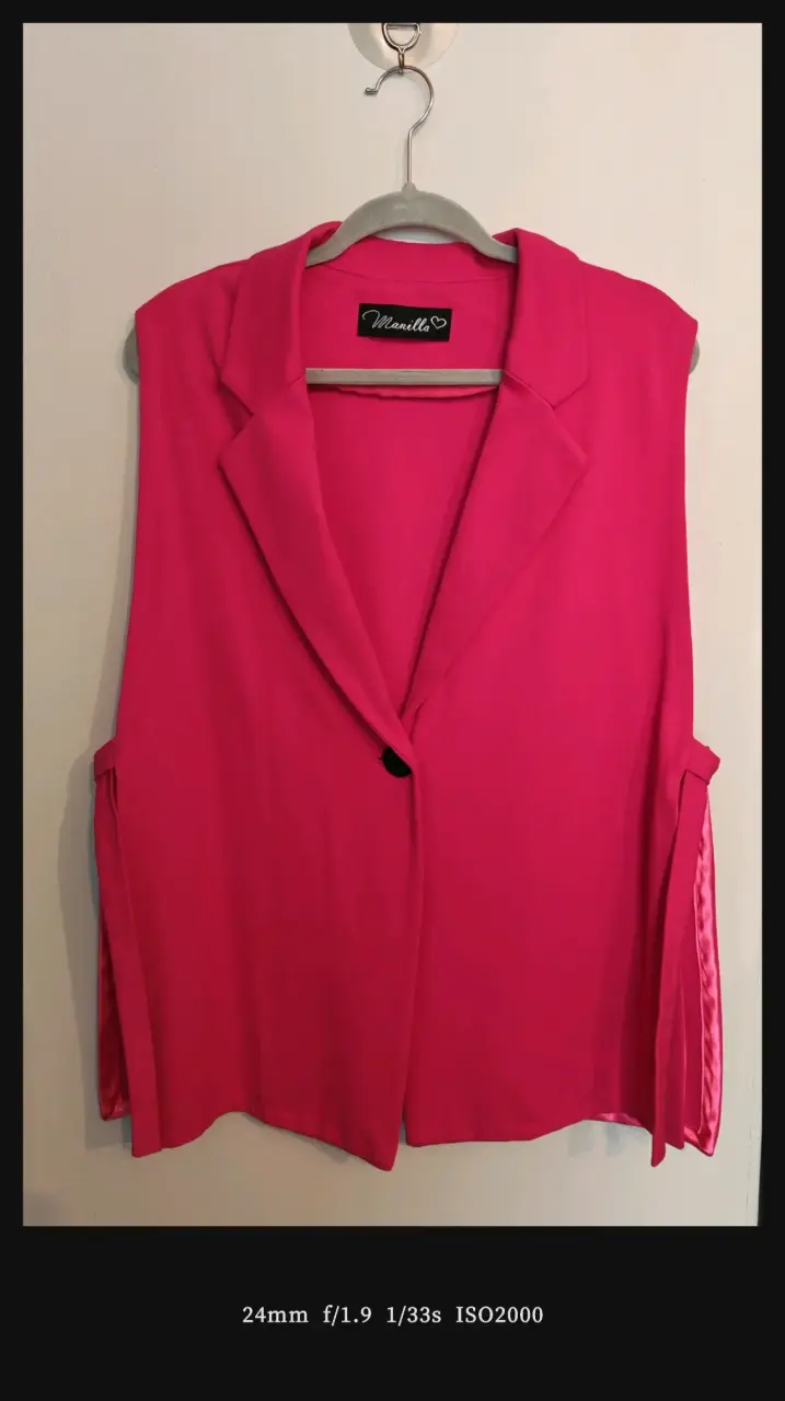 Chaleco fucsia sin mangas - 1