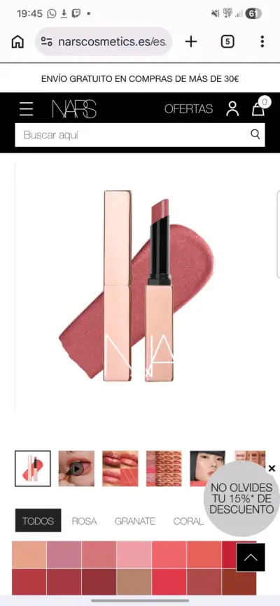 Labial NARS Afterglow - miniatura 1