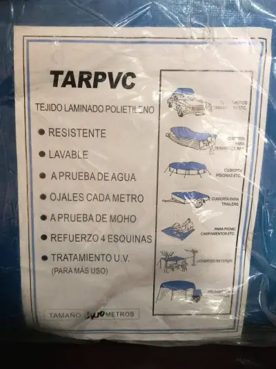 Tarpvc Carpa azul 10x5 metros resistente - miniatura 1