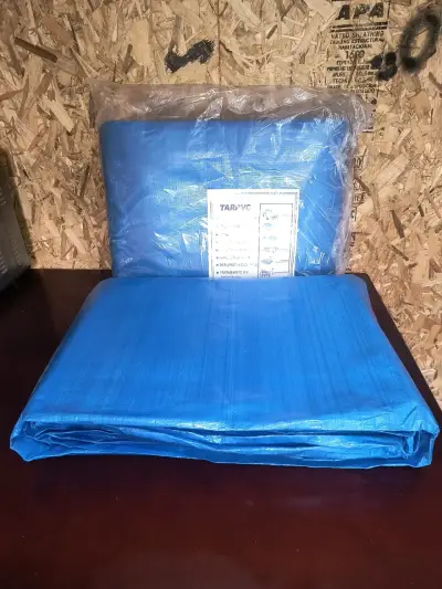 Tarpvc Carpa azul 10x5 metros resistente - miniatura 2