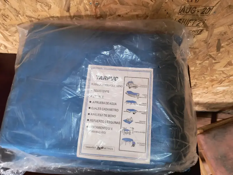 Tarpvc Carpa azul 10x5 metros resistente - 4