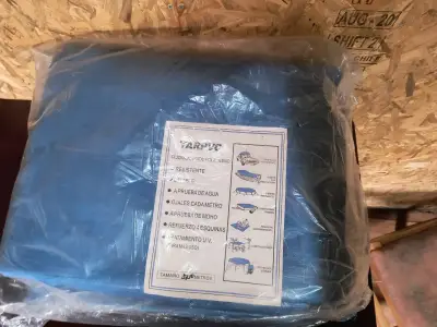 Tarpvc Carpa azul 10x5 metros resistente - miniatura 4
