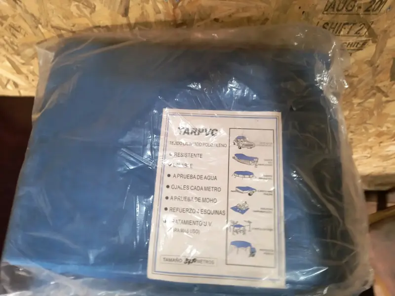 Tarpvc Carpa azul 10x5 metros resistente - 5