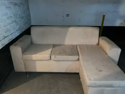 Sofá seccional beige usado - miniatura 2