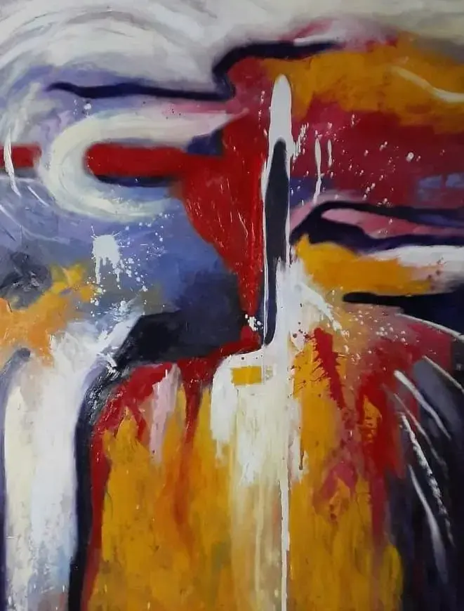 Pintura abstracta con oleos