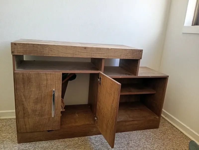 Mueble para TV de madera, otro uso. Retiro en casa - 2