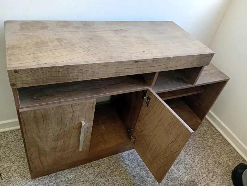Mueble para TV de madera, otro uso. Retiro en casa - 3
