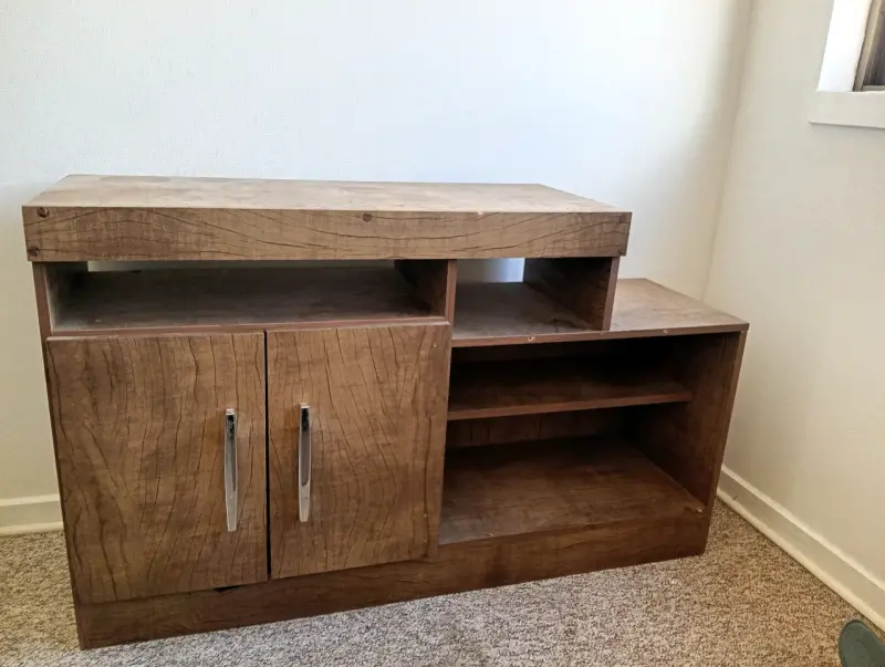 Mueble para TV de madera, otro uso. Retiro en casa - 4