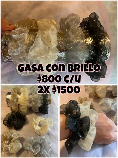 Set de coleteros de gasa brillantes - miniatura 4