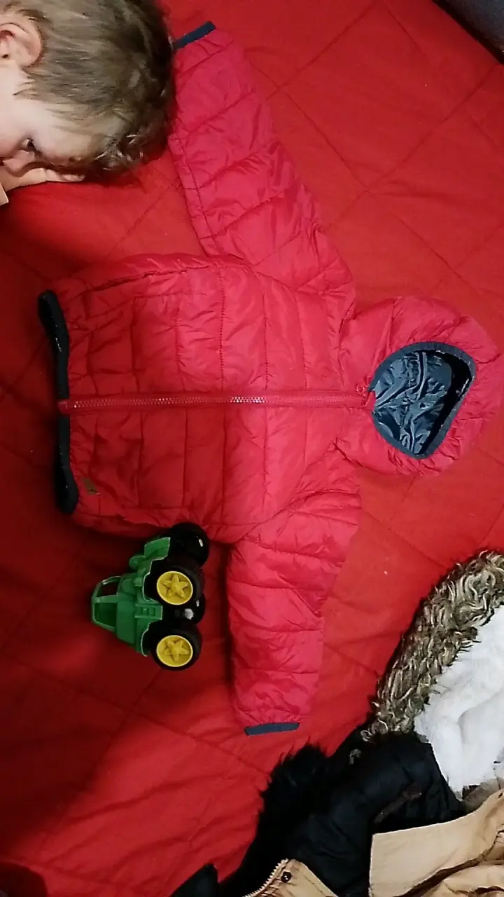 Chaqueta impermeable roja niño - 1
