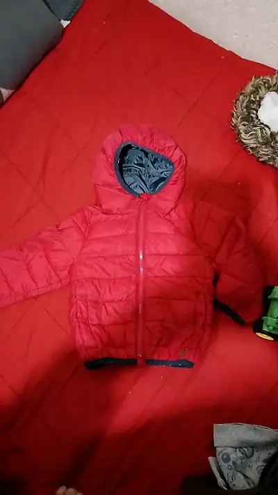 Chaqueta impermeable roja niño - miniatura 2
