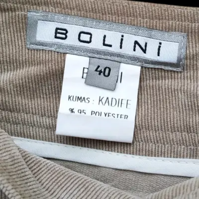Pantalón de pana beige - miniatura 2