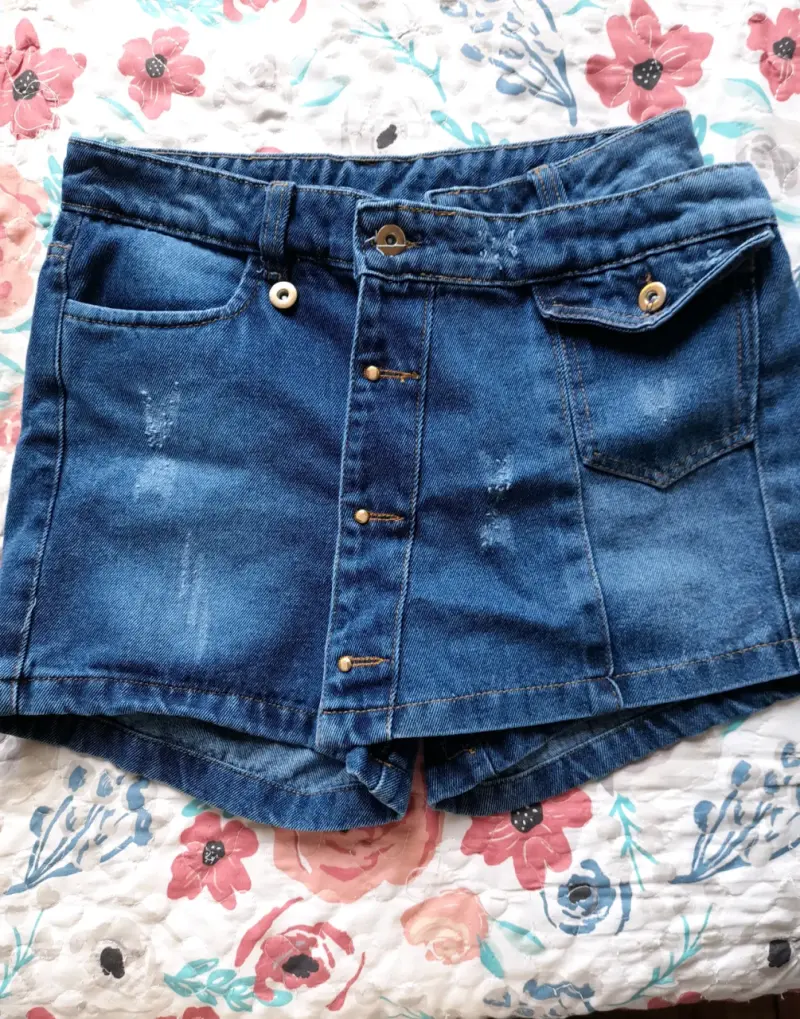 Shorts de mezclilla azul - 1