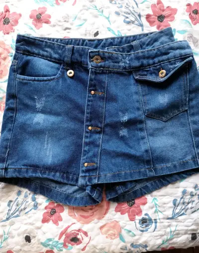 Shorts de mezclilla azul - miniatura 1