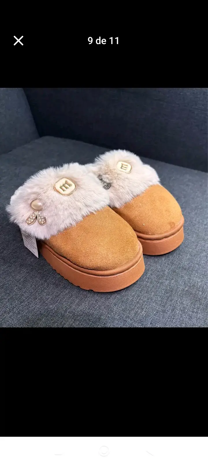 Pantuflas rosadas con peluche - 2