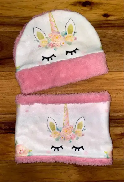 Set de gorro y bufanda infantil de niña - miniatura 4