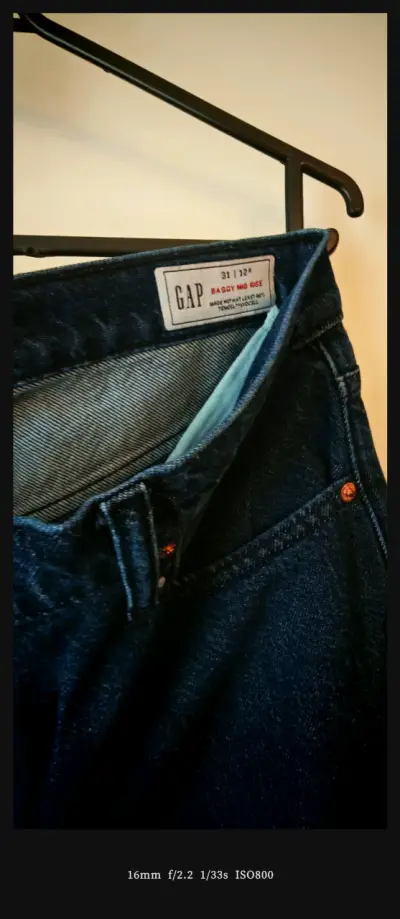 Jeans anchos azul oscuro - miniatura 2