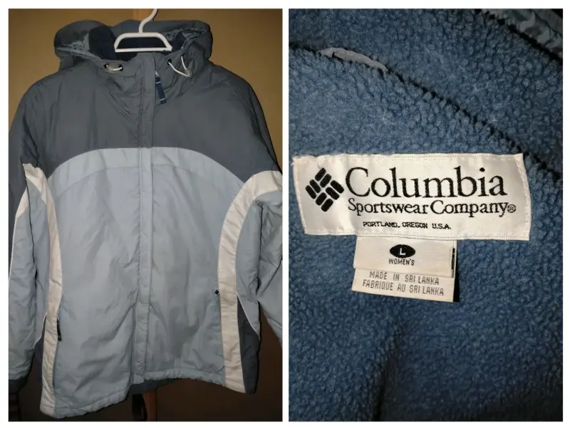 Parka Columbia azul impermeable mujer