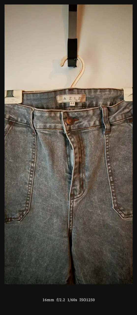 Pantalones grises de mezclilla - 2
