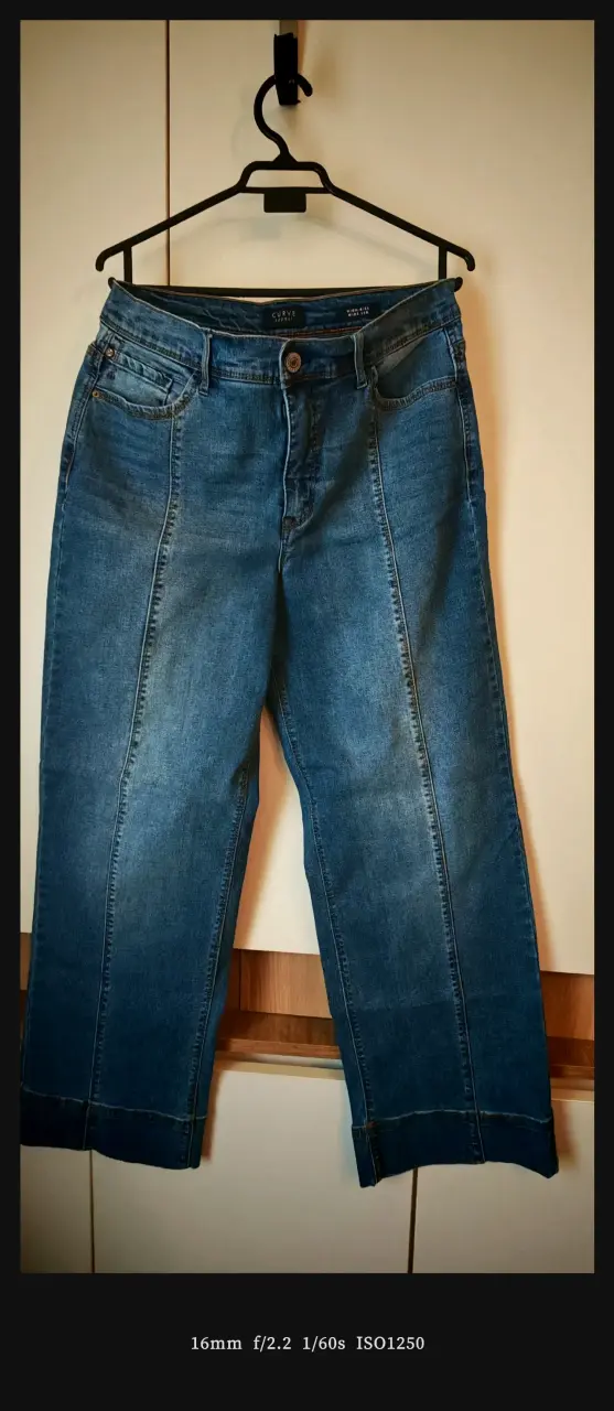 Jeans azul recto mujer - 1