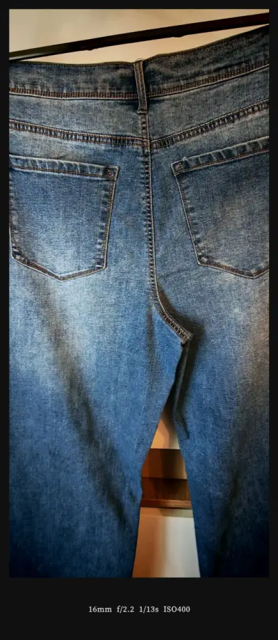 Jeans azul recto mujer - miniatura 3