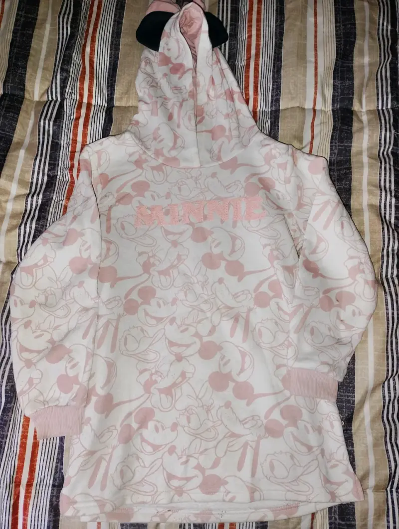 Polerón con capucha Minnie rosado