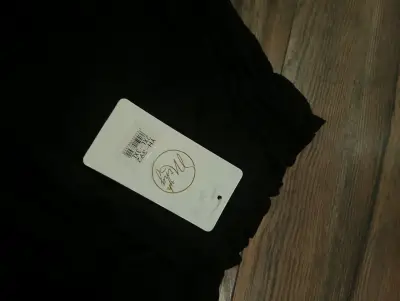 Pantalón negro suelto con lazo - miniatura 2