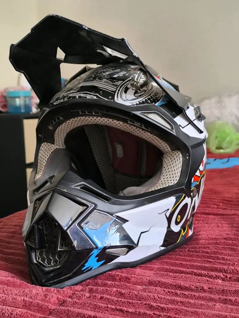 Casco moto O'Neal negro gráfico - 4