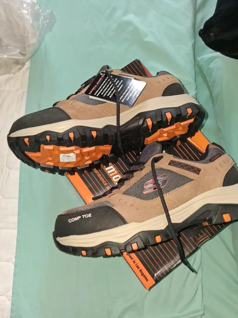 Zapatos de seguridad beige y naranja - 1
