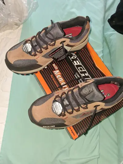 Zapatos de seguridad beige y naranja - miniatura 2