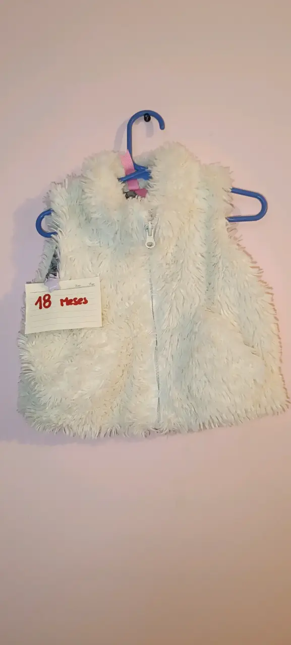 Chaleco blanco de peluche bebé - 2
