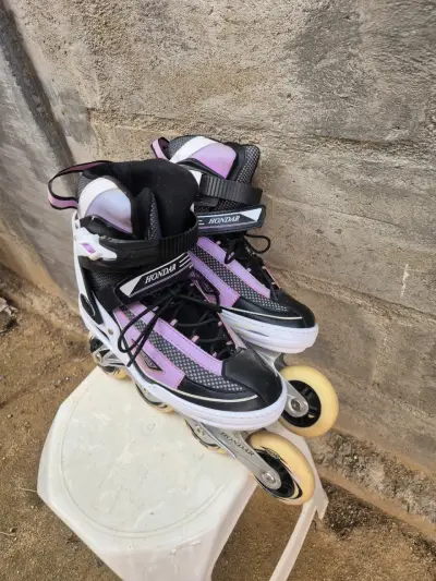 Patines en línea Hondar negros y lilas de Mujer - miniatura 1