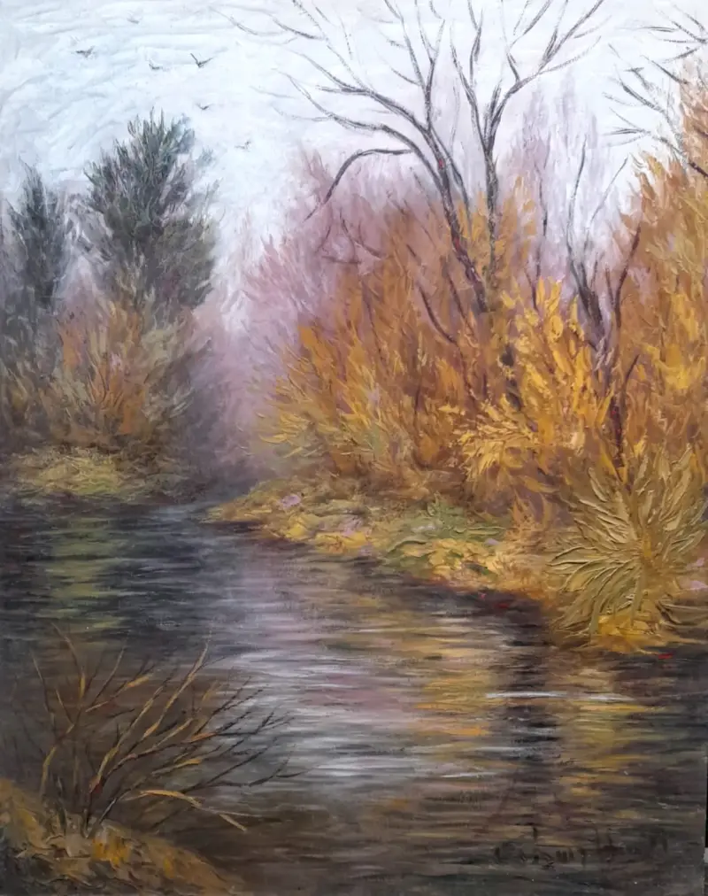 Pintura de paisaje Original con oleos