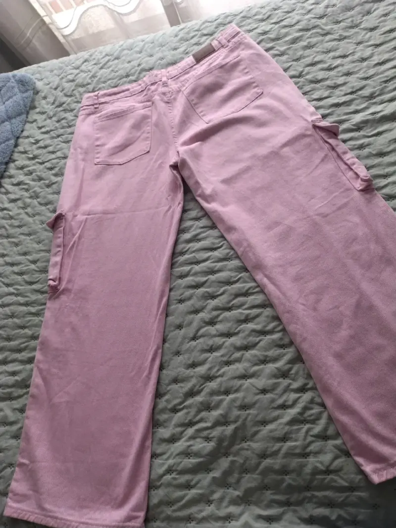 Pantalones cargo rosa mujer - 3