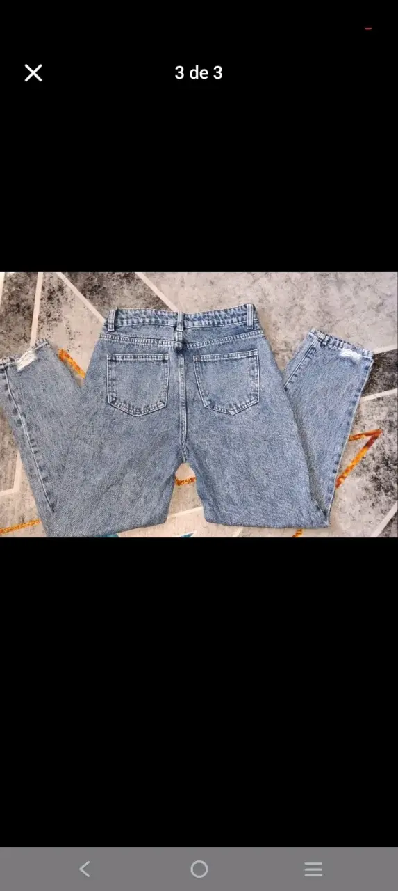 Jeans azul desgastados unisex - 2