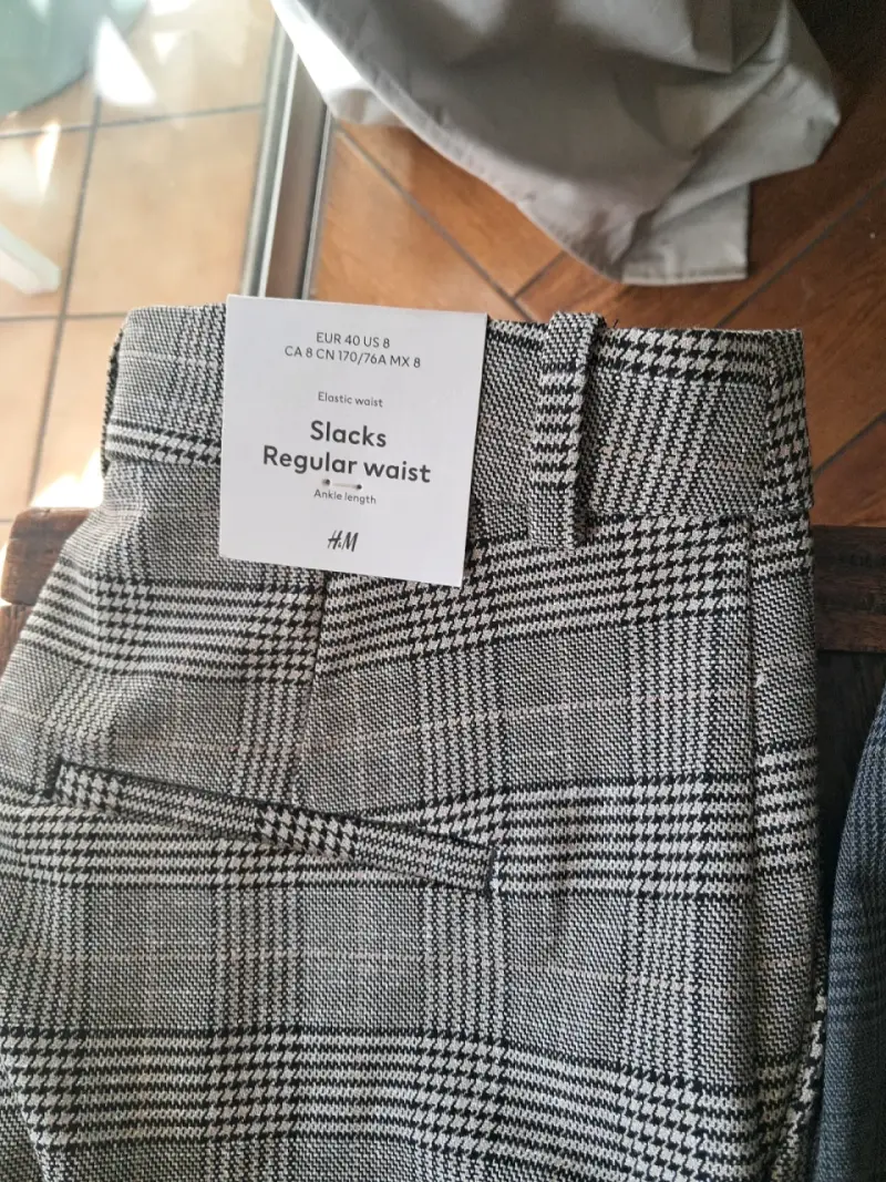 Pantalones de vestir a cuadros hym - 2