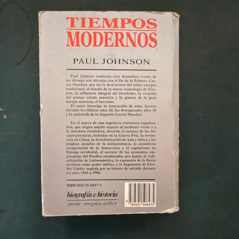 Libro 'Tiempos Modernos' de Paul Johnson - 4