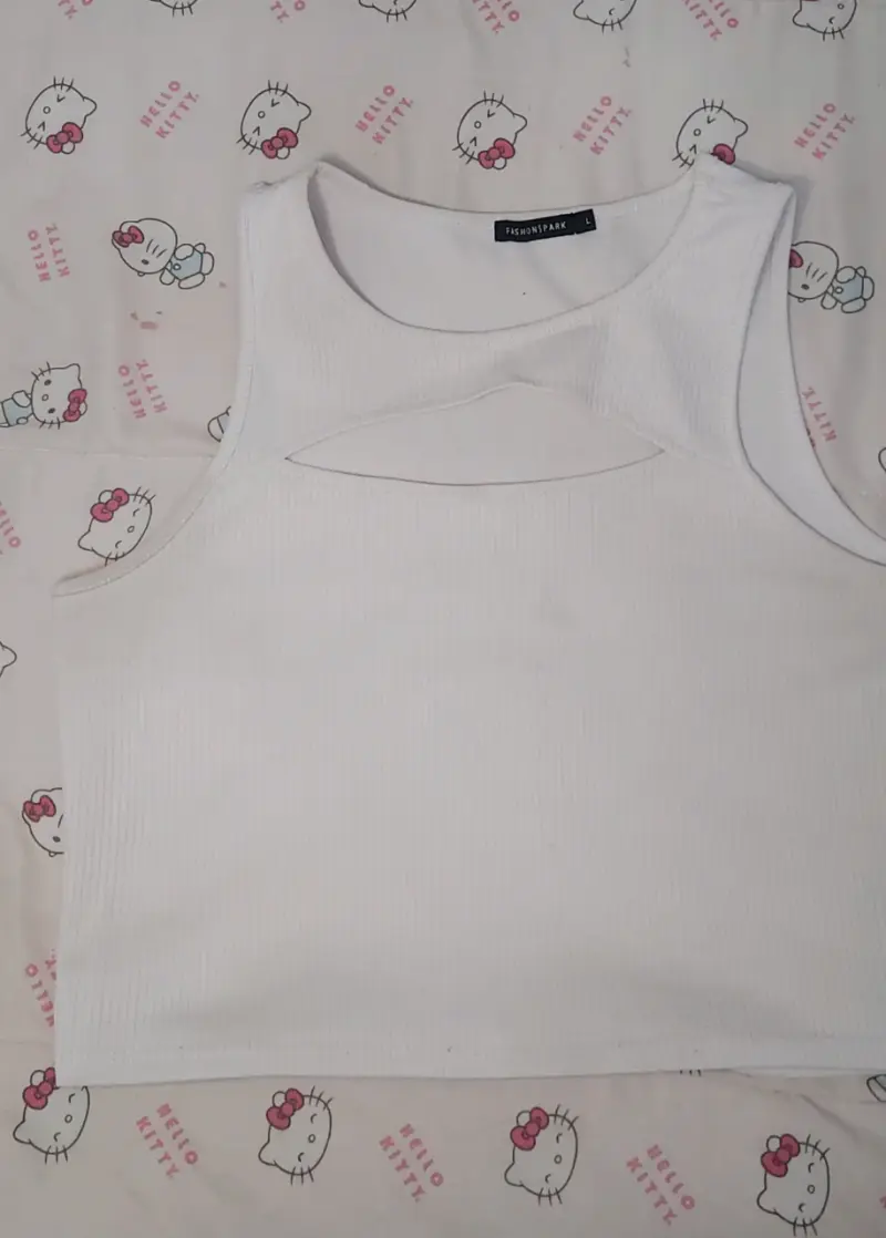 Polera sin mangas blanca - 1