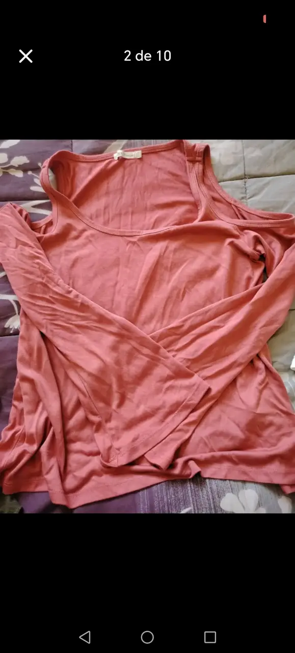 Polera manga larga rosa
