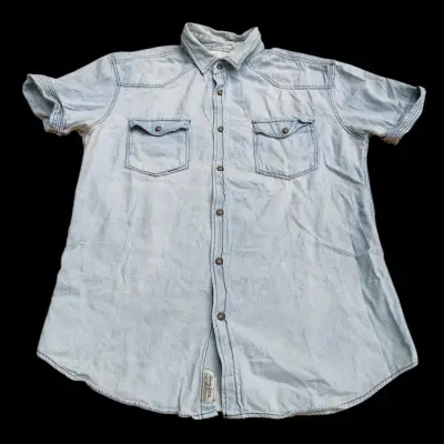 Camisa de mezclilla celeste - miniatura 1