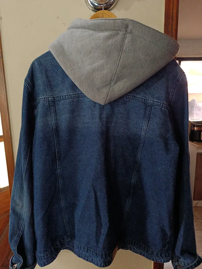 Chaqueta mezclilla con capucha XL - 4
