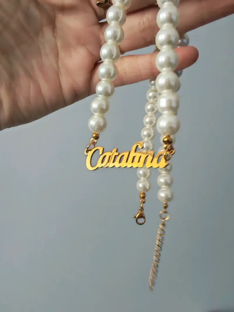 Collar de perlas con nombre - 2