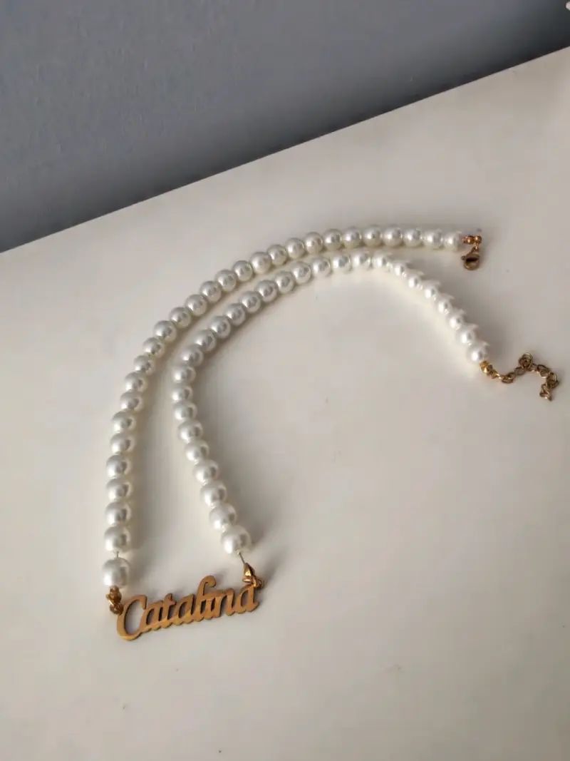 Collar de perlas con nombre - 5